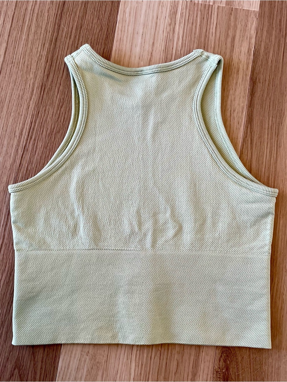 Fornia Junior Girls L/XL or Women’s XS Green Crop Racerback Tank Sporty Ribbed - Picture 4 of 6